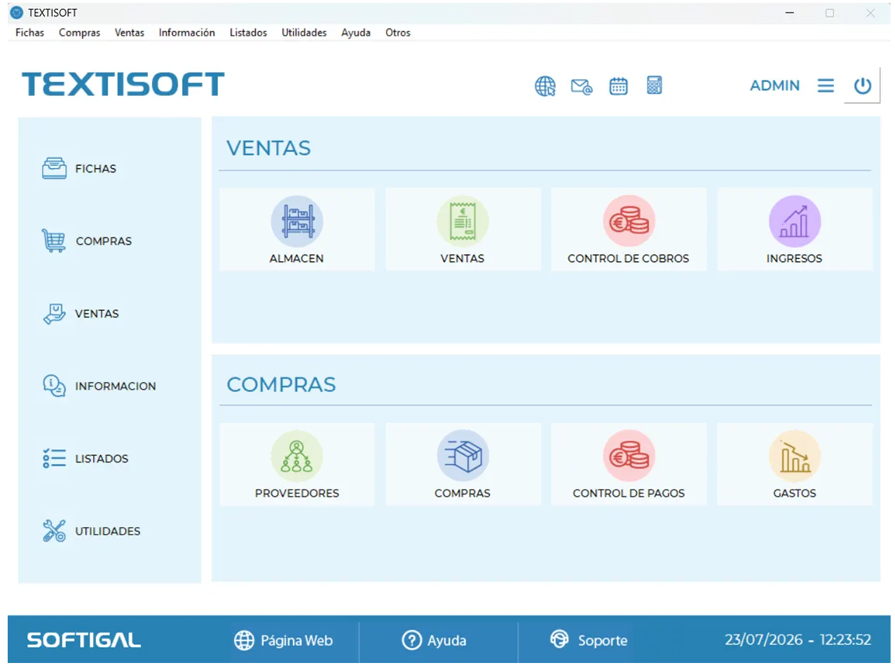 textisoft interfaz